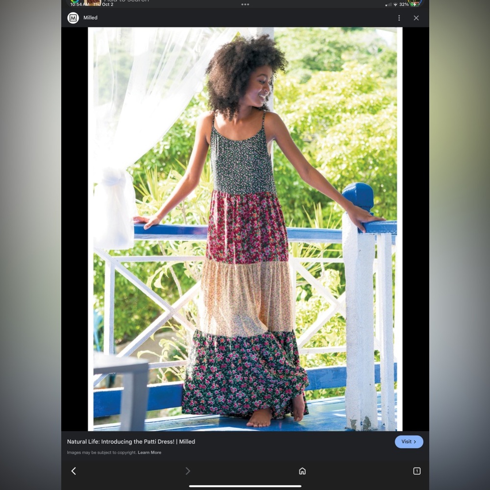 NWT Natural Life Kaia Tiered Maxi Dress Cottage Core Multi Floral Size large